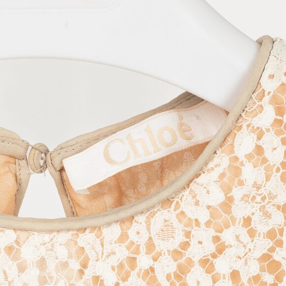 Chloe AW/12 Runway Chalk Silk Lace Blouse - Picture 8 of 8